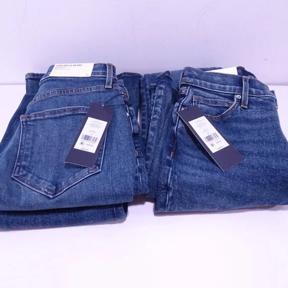 Veronica Beard Beverly High Rise Skinny Flare Jeans 25 NWT 348 Rebel Blue - Picture 12 of 16